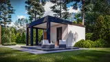 <p>Nowoczesny, nieduży budynek gospodarczy z pomieszczeniem do przechowywania np. narzędzi ogrodniczych, opon i innych. Jest doskonałym uzupełnieniem modernistycznego domu. Oprócz zamkniętego pomieszczenia mamy również spory zadaszony taras gdzie można miło spędzić popołudniowy czas z rodzina i znajomymi.<br></p>
<p>W dokumentacji projektowej znajdziesz szczegółowy opis altany, zestawienie materiałów, czytelne rysunki techniczne oraz formularz zgłoszenia budowy:</p>
<ul><li>Opis ogólny i wytyczne dotyczące altan</li><li>Charakterystyka projektowanego obiektu</li><li>Opis konstrukcji</li><li>Opis rozplanowania prac montażowych</li><li>Zestawienie materiałów</li><li>Perspektywy</li><li>Rzut fundamentów i nawierzchni</li><li>Rzut przyziemia i dachu</li><li>Rzut więźby</li><li>Przekrój A-A</li><li>Elewacje</li><li>Rozwinięcie ścian</li><li>Aksonometria konstrukcji</li><li>Detale połączeń elementów drewnianych</li><li>Formularz zgłoszenia budowy</li></ul>