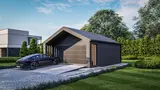 <p>Projekt garażu GZ34 jest propozycją powiększonej wersji projektu GZ25. Wymiary wewnętrzne to aż 7x9m. Nowoczesny design połączyliśmy z dużą powierzchnią.</p>