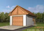 Projekt Garażu jednostanowiskowego, z dodatkowo wydzielonym pomieszczeniem gospodarczym posiadającym niezależne wejście z tyłu.Budynek przekryty dachem dwuspadowym. Istnieje możliwość przesunięcia, likwidacji lub dodania okien w ścianach bocznych.