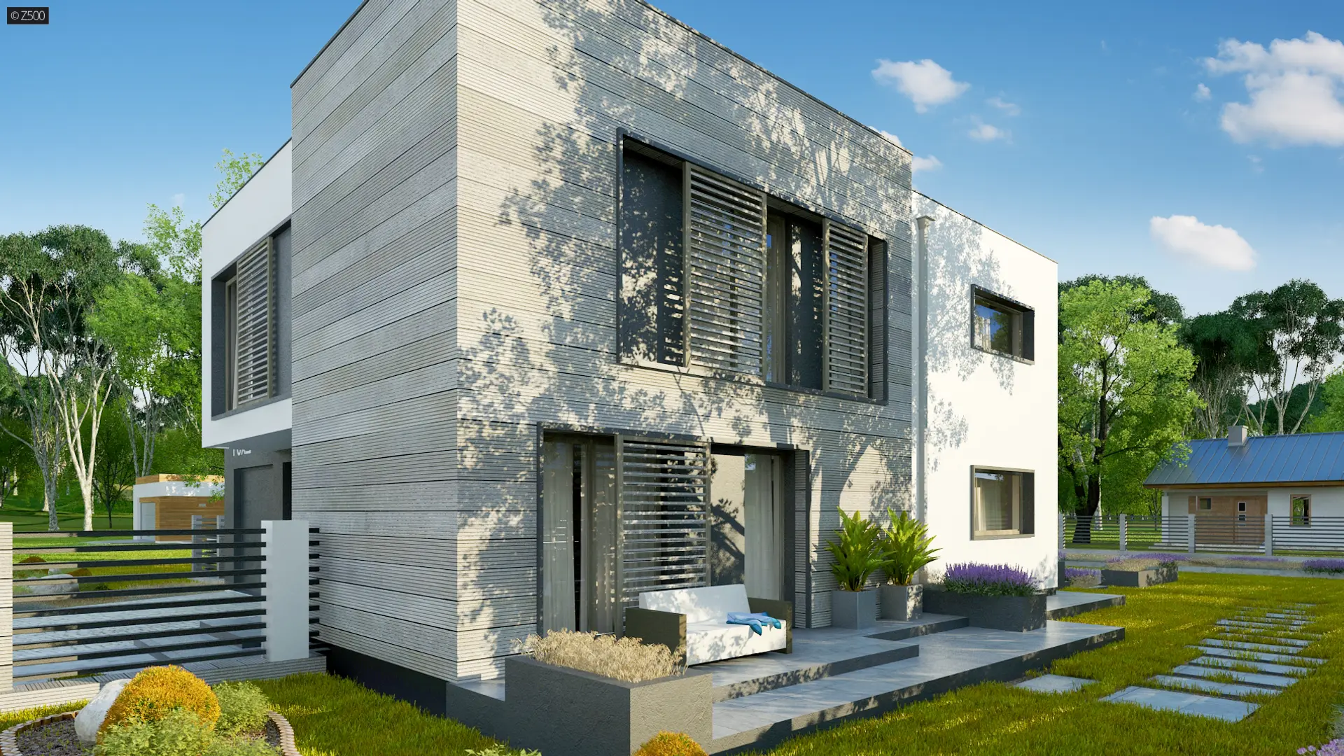 Mint house  Projekt domu Zx91 Prosty, nowoczesny dom o powierzchni ok