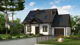 Namo projektas Z4 D bl GP - Namas su mansarda ir garažu dešinėje, be mansardinio lango
