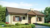 Namo projektas Z8 - Lengvai ir nebrangiai pastatomas namas su daugiašlaičiu stogu