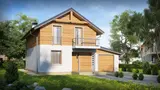 Namo projektas Z38 D GP - Medinis karkasas, garažas dešinėje