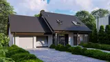Namo projektas Z114 GL2 - Su dviviečiu garažu kairėje