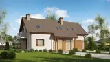 Namo projektas Z225 GP - Su garažu dešinėje