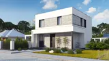 Namo projektas Zx92 - Modernus dviaukštis namas plokščiu stogu