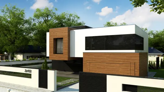 Projekt domu Zx152 Piętrowy, nowoczesny dom o powierzchni