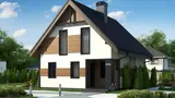 Gotowy projekt domu Z45 A - Prosty w budowie dom z dwuspadowym dachem przeznaczony także na wąską działkę.
