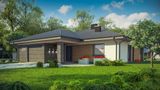 Gotowy projekt domu Z379 D - Dom parterowy z dachem wielospadowym, 4 sypialniami oraz garażem do 140m2