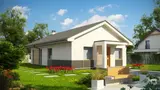 Gotowy projekt domu Z329 D - Parterowy dom na wąską działkę < 16m o powierzchni użytkowej poniżej 90m2