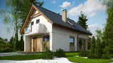 Gotowy projekt domu Z177 D + - Nieduży, wygodny i praktyczny dom na wąską działkę.