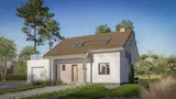Gotowy projekt domu Z210 D GLt - Przytulny dom z garażem jednostanowiskowym i ulepszonym układem funkcjonalnym.
