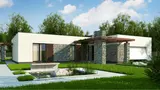 Gotowy projekt domu Zx137 D - Nowoczesny dom parterowy z garażem dwustanowiskowym.