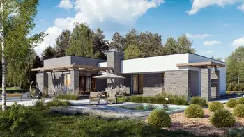 新作　ジャザタンク Projekt domu Zx137 Nowoczesny dom parterowy z garażem dwustanowiskowym