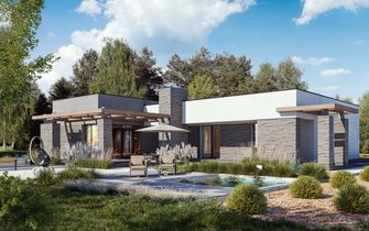 ２ｎｄハウス Projekt domu Double House II (TWK-593) - 99.1m²