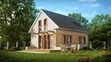 Gotowy projekt domu Z211 - Mały dom z poddaszem, funkcjonalny i ekonomiczny w budowie i utrzymaniu.