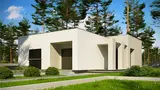 Gotowy projekt domu Zx68 A minus - pomniejszony wariant projektu Zx68 z powierzchnią do 100m2 oraz 3 sypialniami.