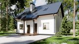 Gotowy projekt domu Z12 D P h+ - z poddaszem użytkowym, podwyższoną ścianką kolankową, piec na biomasę