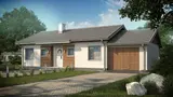 Gotowy projekt domu Z7 D GP - Wersja szkieletowa z garażem po prawej stronie