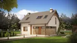 Gotowy projekt domu Z225 D - Kompaktowy dom z poddaszem użytkowym o funkcjonalnym wnętrzu.