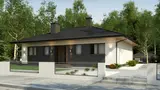 Gotowy projekt domu Z368 D - Dom jednorodzinny, parterowy z tarasem w wersji drewnianej