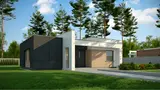Gotowy projekt domu Zx77 D - nowoczesny dom parterowy w konstrukcji drewnianej z 2 sypialniami do 90m2