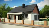 Gotowy projekt domu Z316 A - Dom parterowy o powierzchni 90m2 z 3 sypialniami i dachem 2-spadowym.