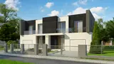 Gotowy projekt domu Zb30 - Piętrowy bliźniak z garażem jednostanowiskowym 