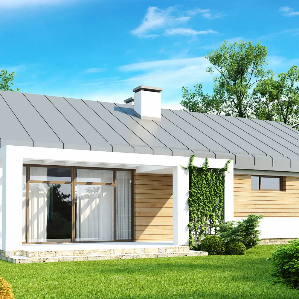 Projekt domu Zx17 Funkcjonalny dom parterowy z dachem dwuspadowym