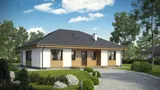 Gotowy projekt domu Z35 A bG - wersja projektu bez garażu z opcjonalnym poddaszem.