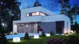Gotowy projekt domu Zx46 - Komfortowa rezydencja, nowoczesny design, optymalnie zaaranżowane wnętrze, z garażem.