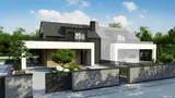 Gotowy projekt domu Zb32 - Nowoczesny segment do zabudowy bliźniaczej z przestronną strefą dzienną