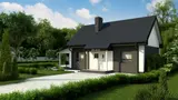 Mājas projekts Z12 D ztb - Vienstāva dzīvojamās mājas projekts ar nojumi - Z12 D L ztb