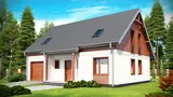 Mājas projekts Z164 - Nelielas mājas projekts ar mansardu un garāžu - Z164