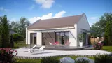 Gotowy projekt domu Z252 - Mały, parterowy dom z jasnym wnętrzem otwartym na ogród, dwie wersje kuchni.