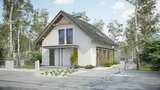 Mājas projekts Z302 D - Koka karkasa māja ar cieto kurināmo šauram zemes gabalam Z302 D