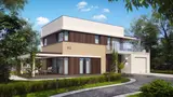 Mājas projekts Zx63 D - Mūsdienīga māja ar birojs pirmajā stāvā un garāžu - Zx63 D