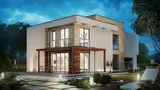 Mājas projekts Zx114 - Divstāvu māju projekts ar terasi - Zx114