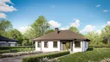 Gotowy projekt domu Z23 - Tani i prosty w budowie dom parterowy o dworkowym charakterze