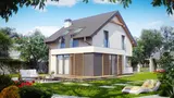 Gotowy projekt domu Z290 - Zwarta energooszczędna bryła i jasne wnętrza. Sprawdzi się także na wąskiej działce 