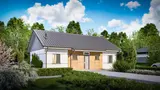 Gotowy projekt domu Z454 (I) Real Green - Parterowy dom z paneli prefabrykowanych. Skontaktuj się z nami przed zamówieniem