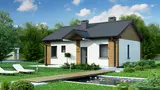 Gotowy projekt domu Z11 plus 120 - Mały dom parterowy z dwoma sypialniami.