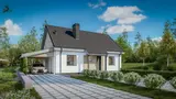 Gotowy projekt domu Z12 WL - Wariant z wiatą boczną oraz możliwością adaptacji poddasza