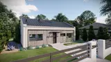Gotowy projekt domu Z514 - Nowoczesny parterowy dom z 3 pokojami, salonem, jadalnią, kuchnią i łazienką