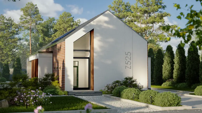 Z525 Współczesny projekt parterowy na wąską działkę