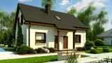 Gotowy projekt domu Z12 P h+ - Wygodny dom z poddaszem użytkowym i podwyższoną ścianką kolankową