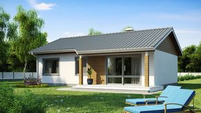 Z7 - Mały dom z dachem dwuspadowym, ekonomiczny, funkcjonalny i praktyczny
