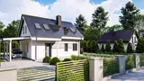 Gotowy projekt domu Z216 - Tani w realizacji, ekonomiczny w utrzymaniu, wygodny dom z gabinetem na parterze