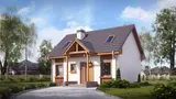 Gotowy projekt domu Z32 D v2 - w technologii szkieletowej ze zmienionym układem pomieszczeń