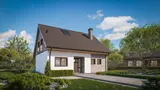 Gotowy projekt domu Z40 os - z oknami w ścianach szczytowych bez okien dachowych